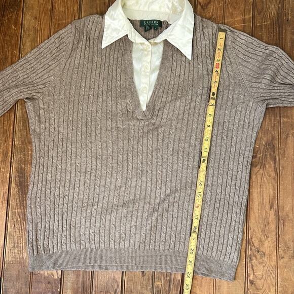 Women’s vintage Ralph Lauren Silk-Cashmere cable knit Sweater size extra large - Picture 6 of 8